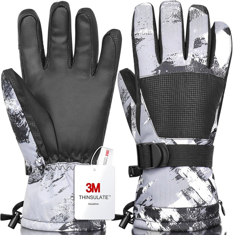 Odtmger Ski Gloves,Winter Waterproof & Warm Snow Gloves for Parent Child Kids-Skiing,Cycling,Motorcycle,Running - Image 1